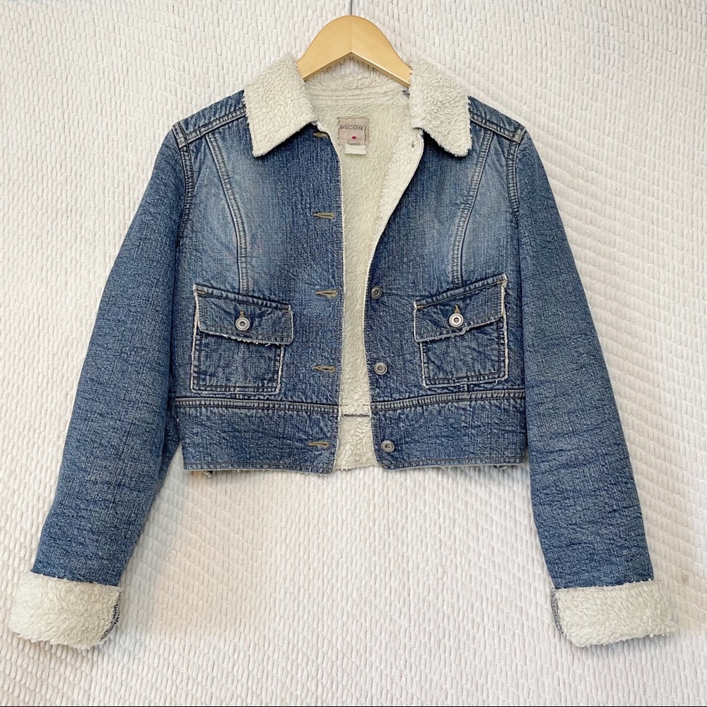 Vintage Biscote Denim Moto Style Jacket